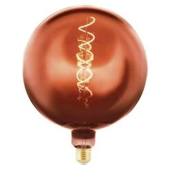 EGLO Ledlamp XXL Koper Ø 20 Cm - E27 - 4W - Warm Wit - Dimbaar